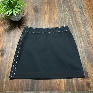 Express Y2K Stretchy studded black mini skirt black gray silver 2000’s style 1 2